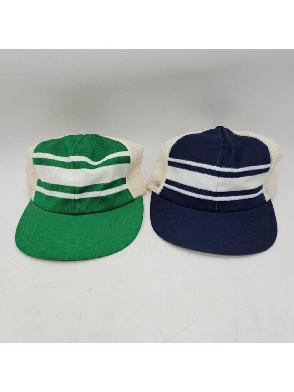 His & Hers Unbranded Unisex Green & Blue Striped Hats